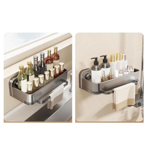 Support d'évier à ventouse antirouille pour éponge de douche - 8