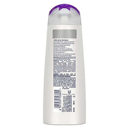Image of Dove Daily Shine Shampoo - For Dull And Frizzy Hair, Makes Hair Soft, Shiny And Smooth, 180 ml