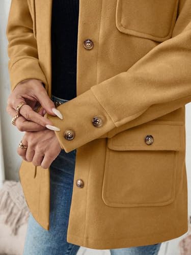 Chic Khaki Womens Casual Coat: Perfect for Fall & Winter Adventures! - Image 4