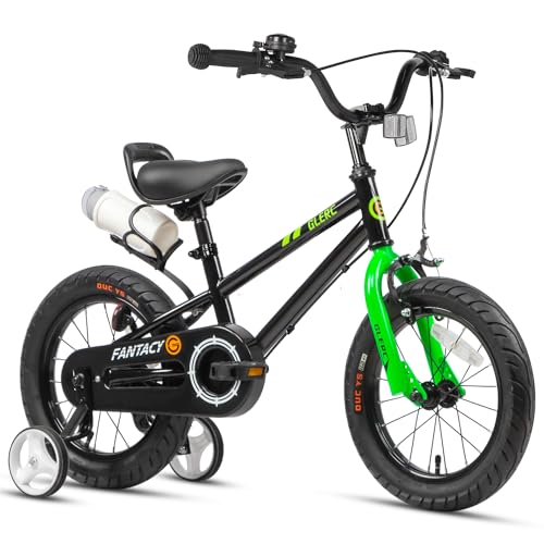 Glerc Kinderfahrrad 14 Zoll Fahrrad mit Stützrädern & Flaschenhalter für...