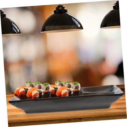 Plato de melamina para sushi KALLORY negro miniatura 5