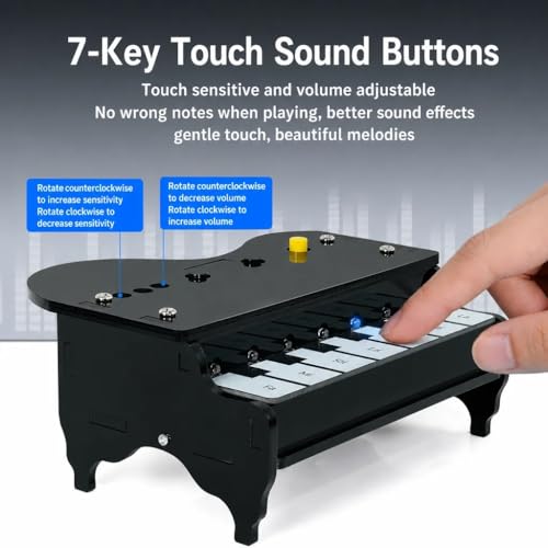 Piano electrónico de bricolaje con programación gráfica y altavoz USB para aprender 3