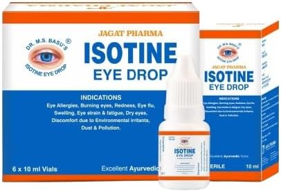 - Isotine Eye Drop With 8 Herbs|For Redness|Irritation|Eye Pain|Increased Screen Time Pollution |1 Box(10Ml X 6 Eye Drops)