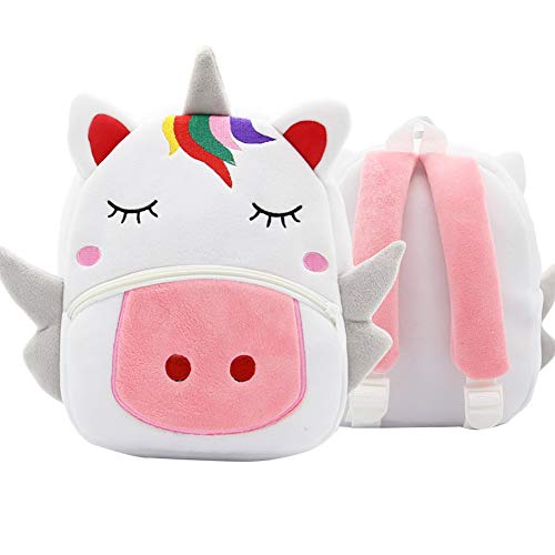 Preisvergleich Produktbild CAOLATOR Kinderrucksack Karikatur Kindergartenrucksack Einhorn Kindergarten Rucksack Plüsch Mini Backpack Kinderrucksack Tasche Schultaschen für Mädchen Kinder Jungen