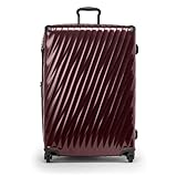TUMI - Equipaje de 4 ruedas rígidas de 19 grados, ligero y muy duradero, con contorno moderno, para hombre y mujer, maleta de viaje extendida de 76 cm, vino
