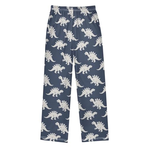 Cartoon Stegosaurus Pajama Pants Lounge Sleep Pants Elastic Waist Long Pajama Bottoms with Pockets for 6-14 Years2