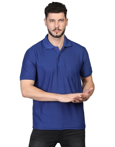 Image of INKKR Men's Casual Polo Neck Half Sleeve Solid T-Shirt (Pack-3)