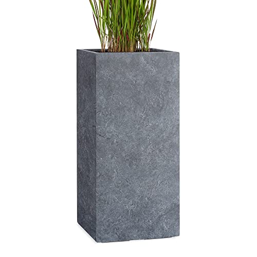 Pflanzwerk® Pflanzkübel Tower Lava Anthrazit 50x23x23cm Blumentopf *Frostbeständig* *UV-Schutz* *Qualitätsware*