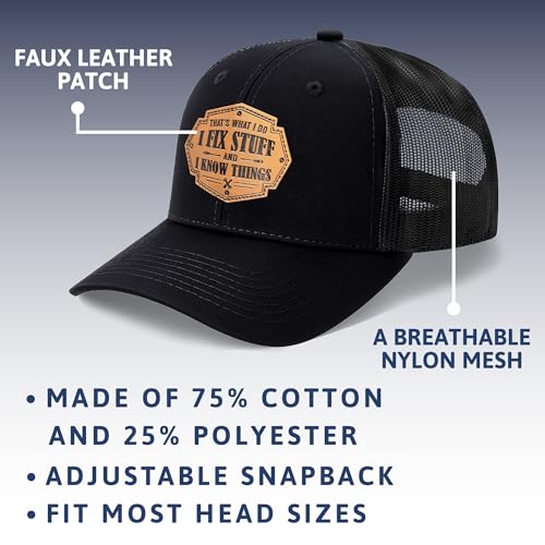 Image of KATLADIZ Fathers Day Hat from Daughter, Son - Fathers Day Birthday Gifts for Dad, Grandpa - Funny Hats for Men - Trucker Hat