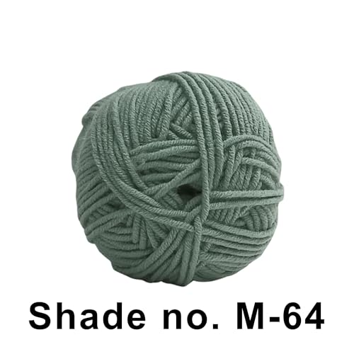 Image of VCR 4ply Dark Greyish Blue Yarn, 100 Grams Hank, 190 Meters Length, Acrylic Ball for Crochet and Knitting, Soft Crosia Threads, Pack of 1 Yarn, Suitable for DIY Crafts