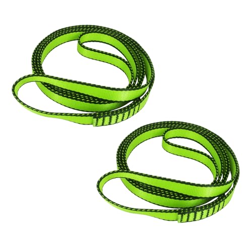 FOSER 18 mm Nylonband Nylon Strap für Aerial Yoga, Swing (Green(2pcs),...