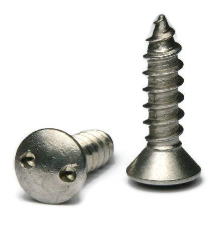 Spanner Security Oval Head Sheet Metal Screws 18-8 Stainless Steel #8 x 1