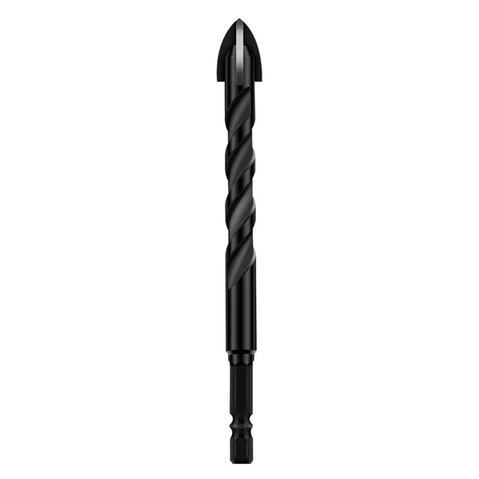 Lot de 2 forets hexagonaux en forme de croix pour verre, béton, carrelage en céramique, carbure de tungstène et alliage dur 3, 4, 5, 6, 8, 10, 12 mm (2 pièces, 8 mm)