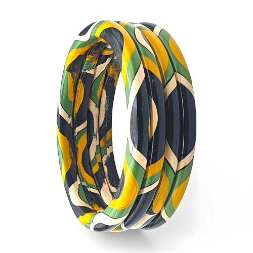 Image of Rajasthani Traditional Lac Bangles Set, Handcrafted Multi-Color Pattern with Gold Accents, Jaipuri Lakh Chudi, Red, Maroon, Pink, Purple, Blue, Green, 4 Piece Set