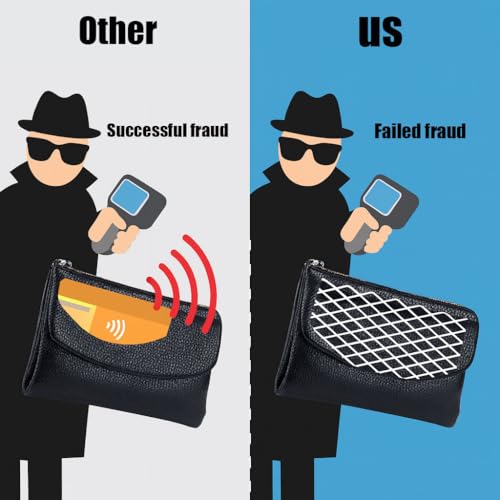 Joyfullygo Wallet, Upgrade Unisex Pebble Soft Genuine Leather Cash Wallet With Card Holder, Can Hold Coins Id Cards (Light Blue)3