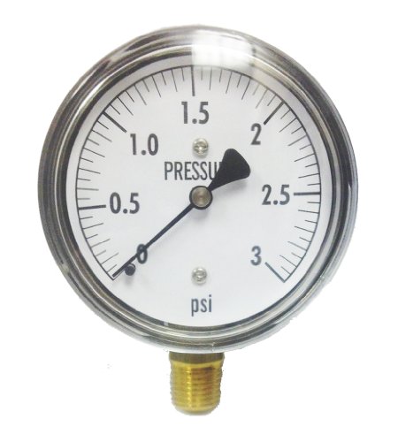 4 Set- Kodiak Controls KC25-3# Low Pressure Gauge 3 PSI