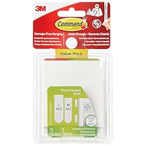 3M Command Picture Hanging Strips – Removable Hanging Strips for Large Picture Frames – Value Pack – 4 Pairs (Medium), 8…