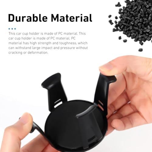 Adaptador de Porta Vasos para Auto 2 PCS Ajustable Negro miniatura 3