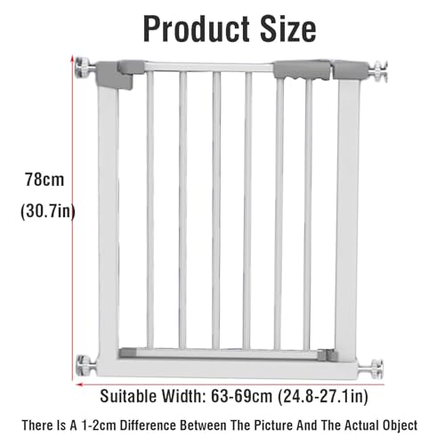 Barrière de sécurité sous pression 63-82 cm installation sans vis