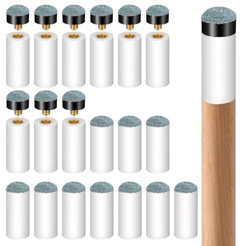 Xindojuz 20 PCS Pool Stick Tips, Billiard Cue Tips Replacement