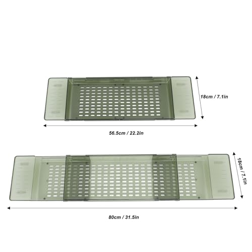Table de baignoire extensible étagère de bain imperméable vert clair en PET - 4