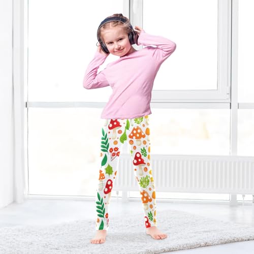Girls' Leggings Mushroom Plant Kids Yoga Tights Pants 1 Pack 23032404