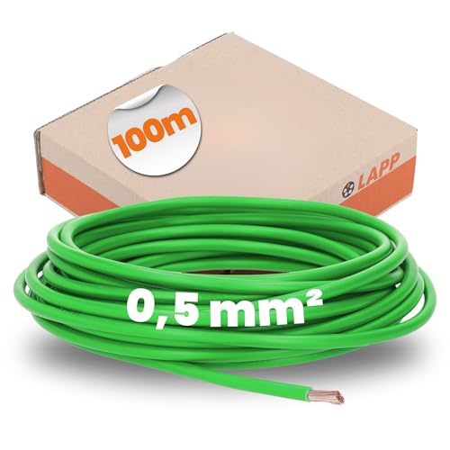 Fil de câblage H05V-K Lapp 0.50 mm² vert à haute flexibilité pour câblages denses 100m