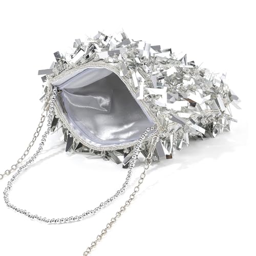 Sequin Purse Beaded Sequin Purse Y2K Mini Sparkly Evening Bags Underarm Shoulder Bag Zipper Gifts Women Girls2