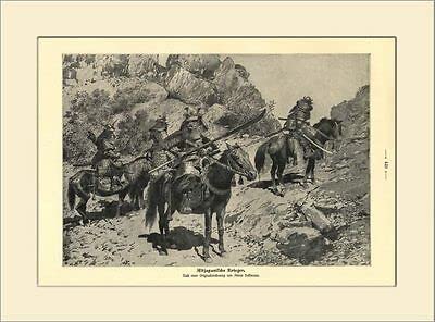 KunstdruckOld Japanese Warrior Asia around 1904 Wood Engraving GL 393