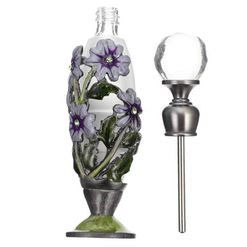 IWOWHERO Botella Vintage para Aceites Esenciales y Perfumes de Vidrio Resistente Estilo Árabe Decorativo Multifuncional para Aromaterapia y Uso Diario