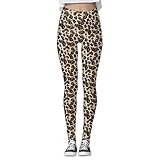 Leggings da donna a vita alta, elastici, per fitness, opachi, neri, lunghi da corsa, per sport, palestra, yoga, leggings elastici, morbidi per sport, bootcut con tasche, Oro 01., L