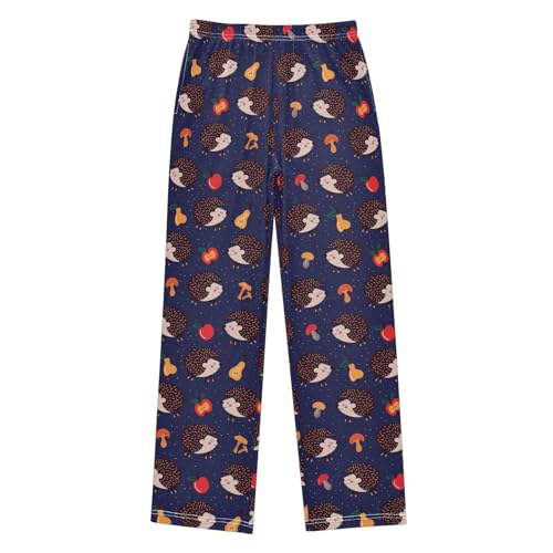 ZZXXB Hedgehog Pear Boys Long Pants Soft Trousers Elastic Waist Kids Lounge Bottoms with Pockets S-XL
