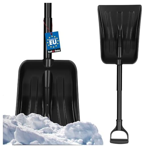 KOTARBAU® Auto Schneeschaufel Kunststoff Schneeschieber mit Aluminium Extra-Click Griff 80cm Kleine Auto Spaten Schneeschippe Schneeräumgeräte Schnee Schaufel Schneeschaufeln Schneeschüppe Klappspaten