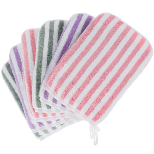 PHOGARY Paquete de 6 paños faciales para el Cuerpo, Manoplas faciales, paño de Lavado de Forro Polar Coral, Toallas faciales súper absorbentes y Suaves, paños Reutilizables para Quitar Maquillaje