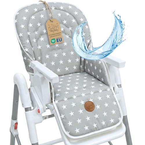 Housse chaise haute bebe - coussin assise pour bébé confortable coussins et housses pour chaises enfant avec un revêtement imperméable stable certificat...