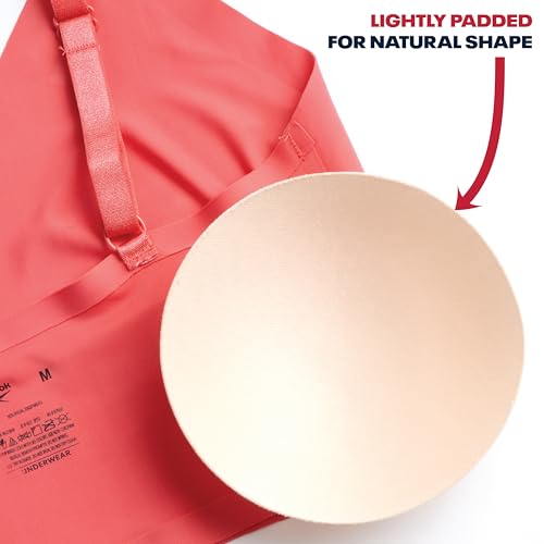 Image of Reebok Womens Everyday Bras - 2 Pack or 4 Pack Soft Stretch Longline Ladies Bralettes Performance Wireless Bras for Women