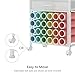VENNQD Organizer and Storage Stand Compatible with Cricut Machines,Rolling Storage Cart/Shelf with 24 Vinyl Roll Holders，2 Fabric Drawer,Accessories Holder,Tool Hook for Craft Room Home (white)