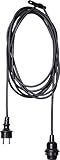 e27 sockel kabel Leuchtmittel nicht inklusiv Star 418-30, Kabel, Kupfer, Schwarz, 5.0 x 0, 1 x 5.0 cm