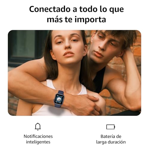 Reloj Inteligente Mujer Hombre, 1.85" Smartwatch con Llamadas Bluetooth, 140+ Modos Deportivos Smart Watch con SpO2/Pulsómetro/Monitor de Sueño/Podómetro, Impermeable IP68 Smart Watch Para Android iOS - Imagen 3