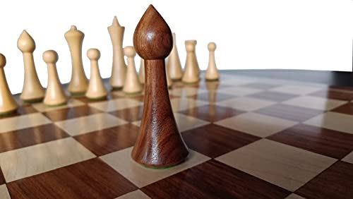 Juego de ajedrez combinado de madera hecho a mano, piezas únicas de ajedrez Hermann Ohme y tablero de ajedrez de palisandro dorado de 19 pulgadas, piezas de ajedrez de madera premium y tablero