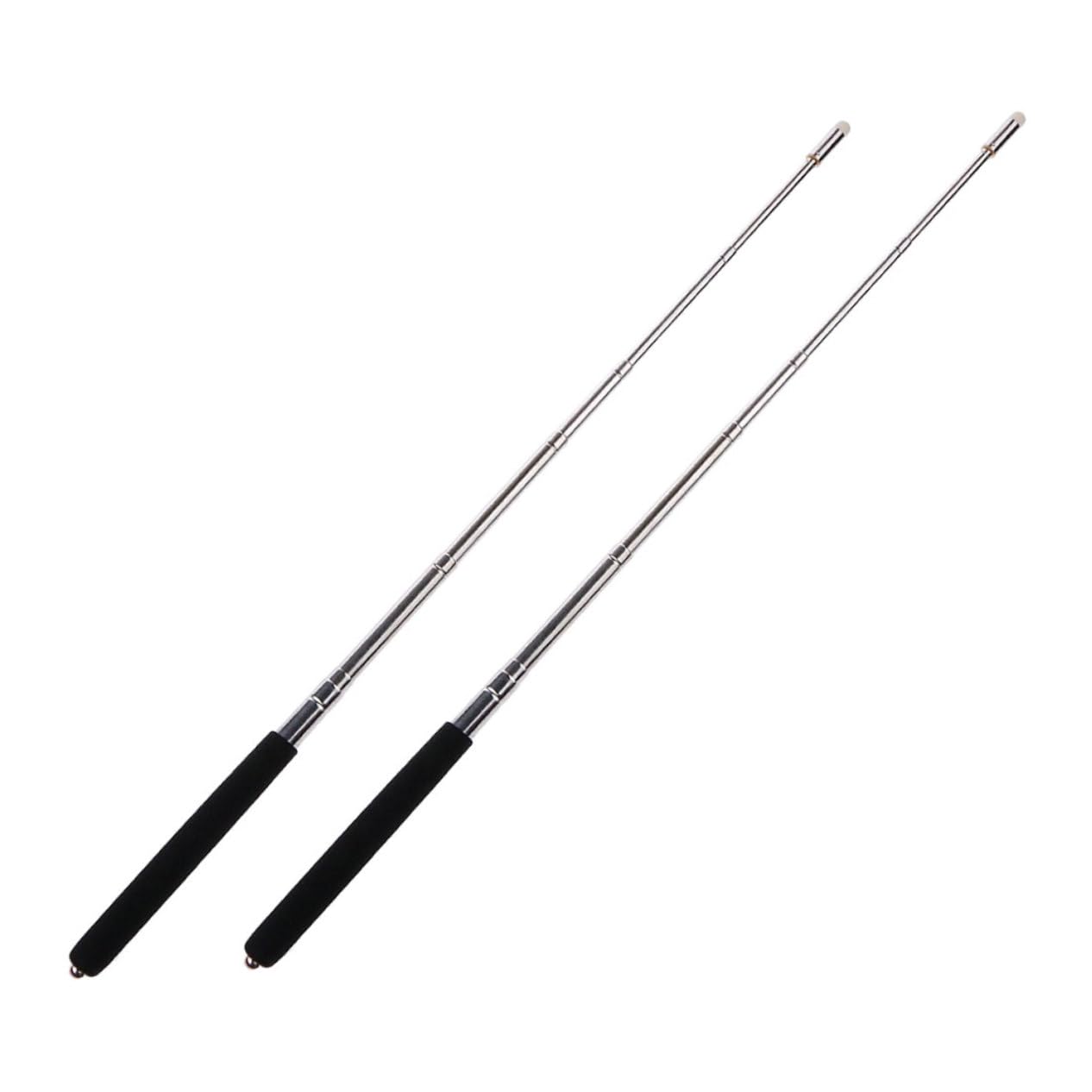 HOMSFOU 2pcs Extendable Hand Stick Nonreflective Tip Teaching for Classrooms Exhibitions and Optometry Tool