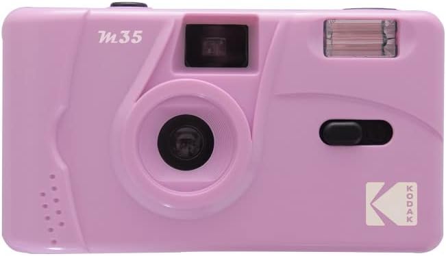 DA00235 Compact M35 35mm Rechargeable Camera, Fixed Wide Angle Lens, Optical Viewfinder, Built-in Flash, AAA Battery - Purple