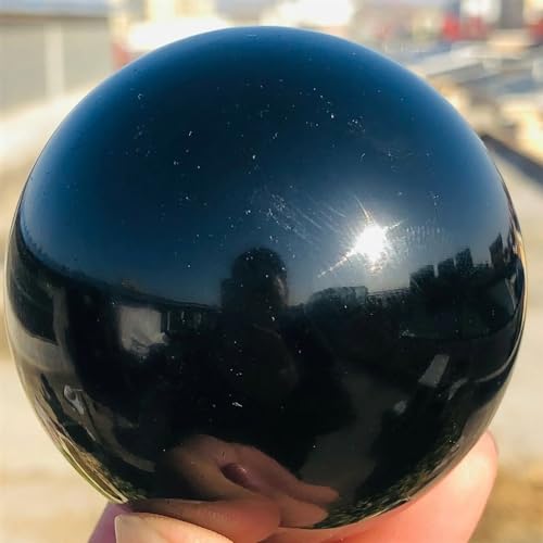 Sphère en obsidienne noire de 50mm pour décoration de maison