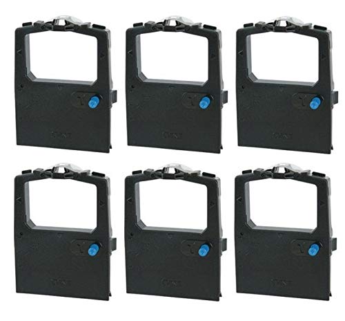 SuppliesMAX Compatible Replacement for Innovera IVR52102001 Black Printer Ribbons (6/PK) - Replacement to Okidata 52102001/52104001