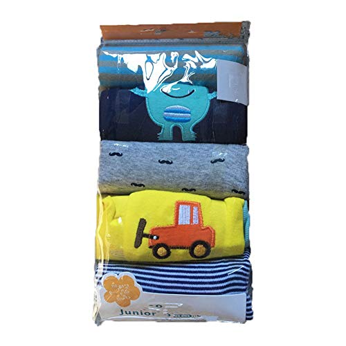 Monvecle Unisex Baby Multi Pieces Newborn to Toddler Cotton Long Pants Shorts Gift Sets 5pcs Random Color -Boy Pants 3M4