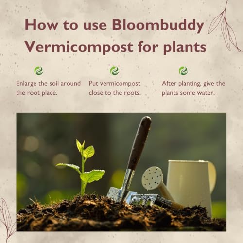 Image of BLOOMBUDDY Organic Vermicompost - 5 kg | Plant Fertilizer & Compost for Plants | Natural Manure for Home Gardening | Vermi Compost for Plants, Indoor Pots & Home Garden Use