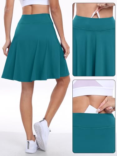 Image of ANRABESS Knee Length Skorts Skirts for Women 2026 Summer High Waisted Golf Tennis Skirt Casual Travel Built-in Shorts Clothes