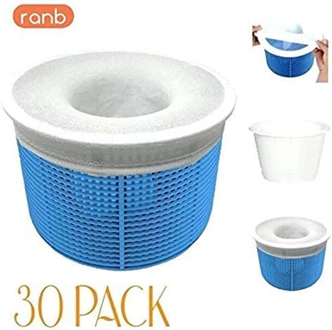 RANB Pool Skimmer Socks (30 Pack) - Durable Material Pre-Filter Saver Socks Net for Baskets and Skimmers