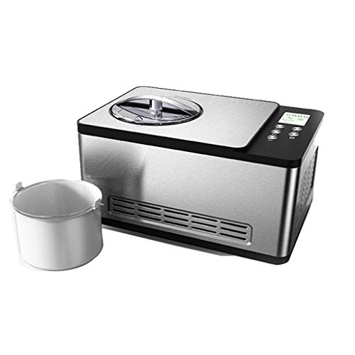 Macchina per gelato con compressore - 1.5L -30 minuti veloce - macchina per yogurt e sorbetto surgelati, display LCD, timer e funzione di raffreddamento