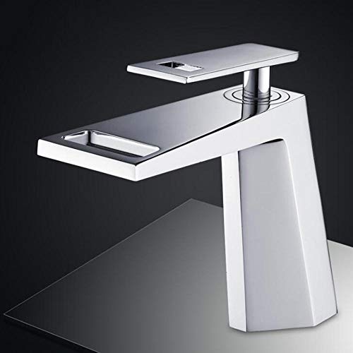 Mitigeur de lavabo de salle de bains cascade en laiton chromé - 7